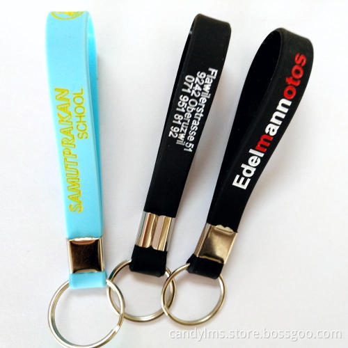 Promotional beautiful fashion design custom silicone Key Chains